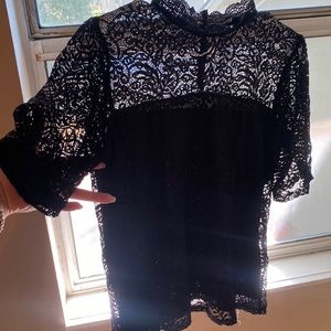 ADIVA Black size M (fits L) lace collar, shoulder, and princess cut sleeveCLASSY